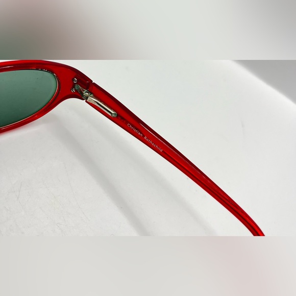 Christian Rothschild CR68 Red Oval Sunglasses Frames Only - Picture 7 of 8